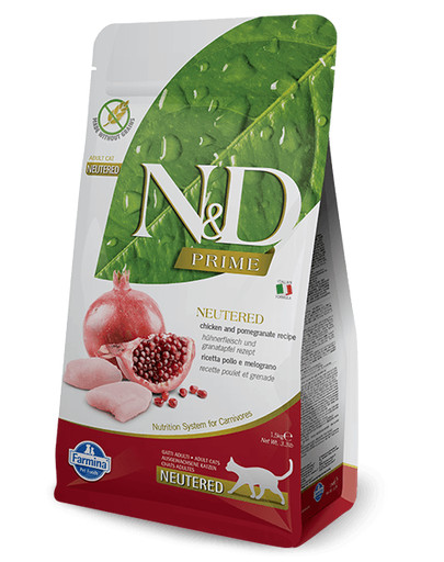 FARMINA N&D Prime Cat Chicken & Pomegranate Neutered 1.5 kg